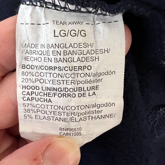 Under Armour Womens Hoodie Hooded Sweatshirt Pullover Navy Blue Logo Large - Picture 8 of 9